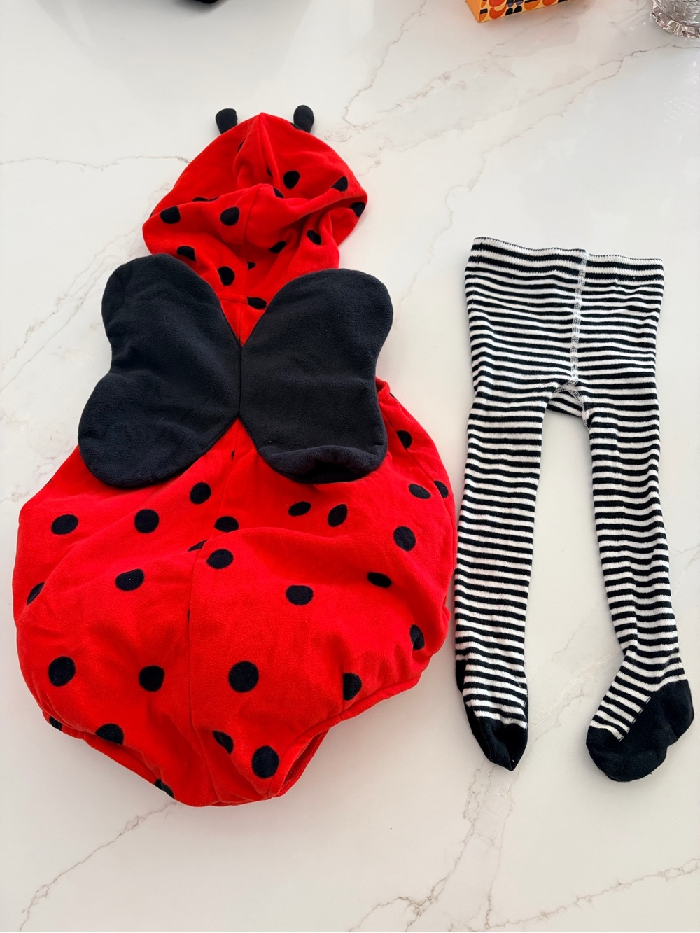 Carter's Red and Black Ladybug One-Piece Costume with Hood